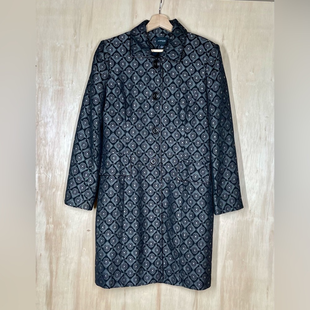 Forwear New York Metallic Jacquard Coat Size L